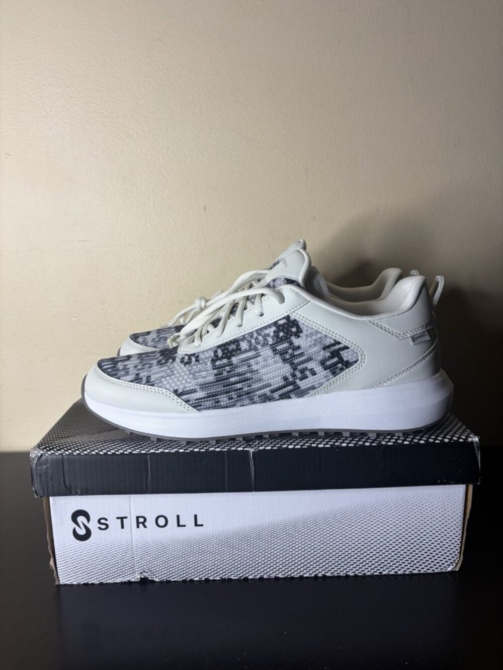 Stroll Performance Knit Golf Sneakers Shoes Camo Grey White Size 11